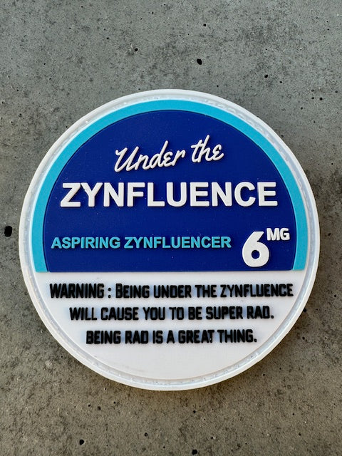 Under The Zynfluence Aviation Velcro Shoulder Zyn PVC Patch