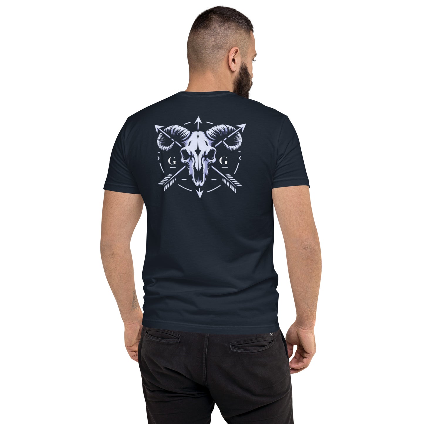 Fitted Rams Skull T-Shirt Men's