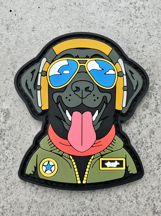 Fly Boy Dog Aviator Funny Military Patch