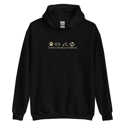 Dogs Gym Beach Hoodie