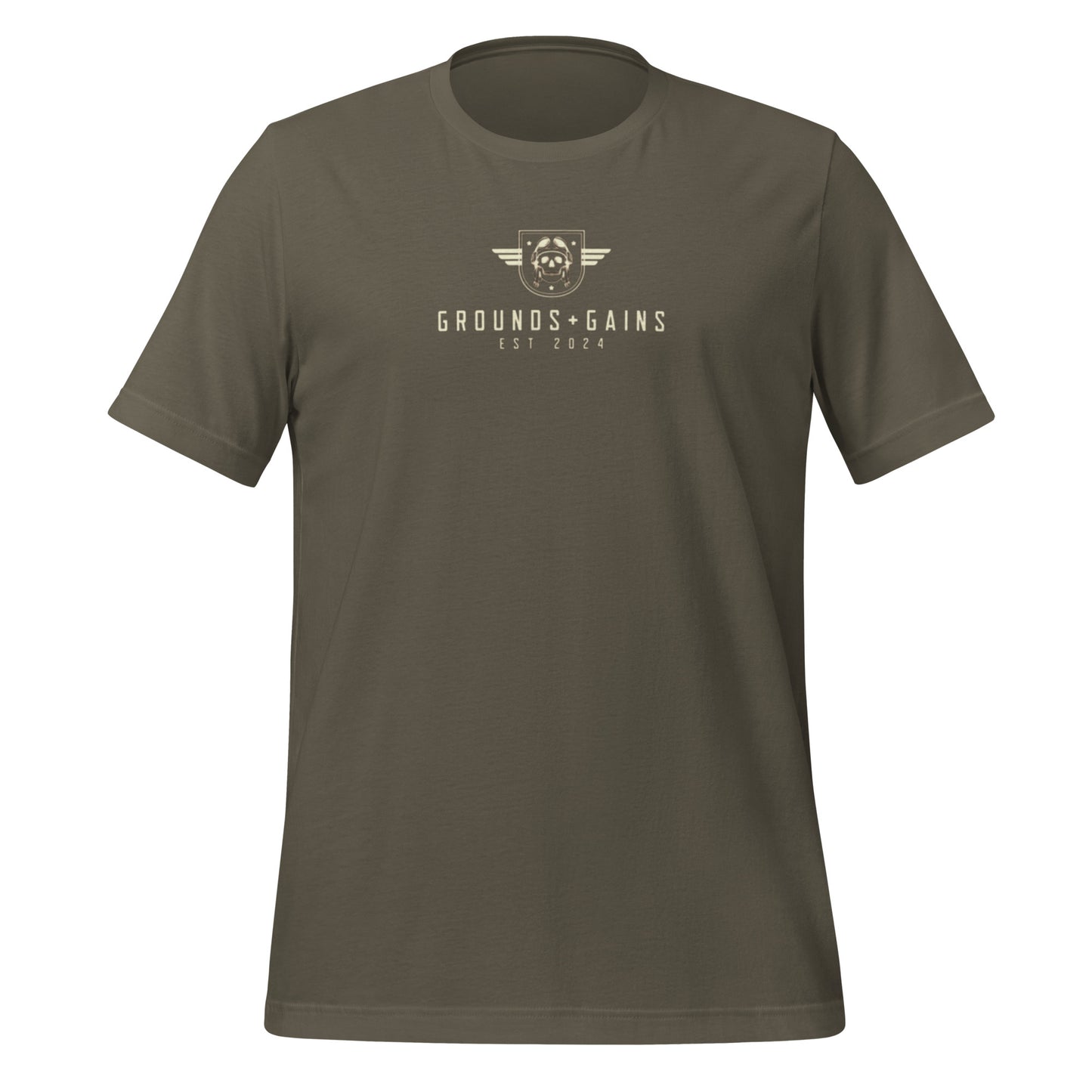 Classic Grounds and Gains Casual Simple T-Shirt