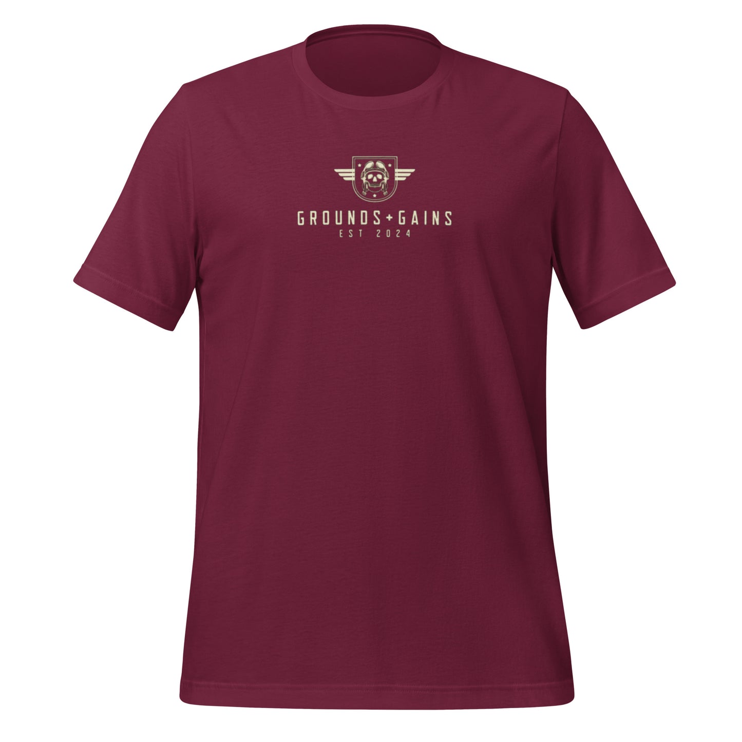 Classic Grounds and Gains Casual Simple T-Shirt