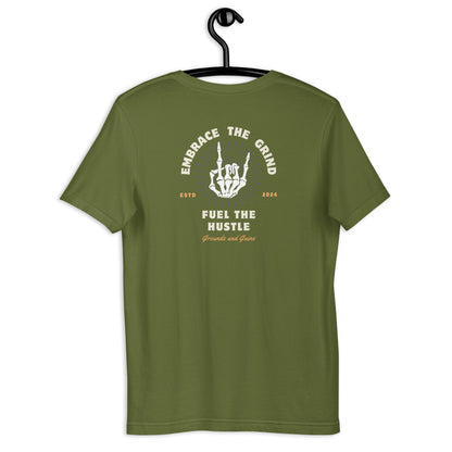 Fuel The Hustle OD Green T-Shirt USMC Workout