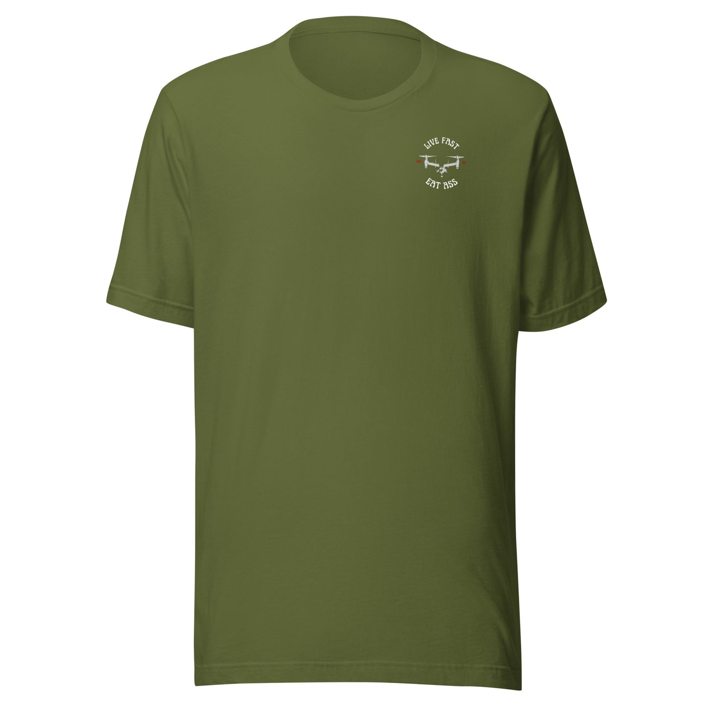 Live Fast Eat Ass V-22 OD Aviation Shirt