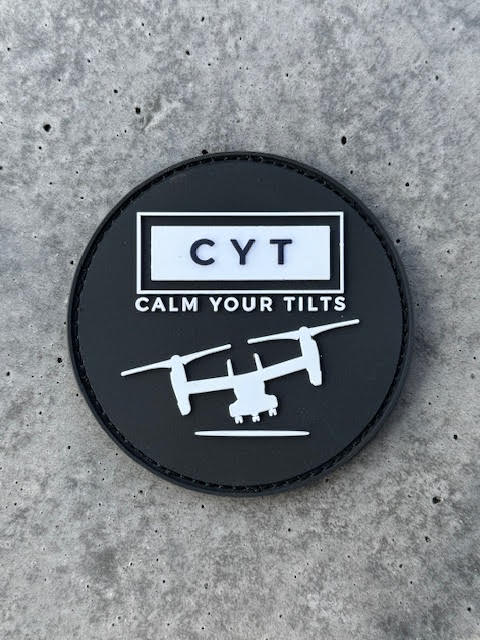 Calm Your Tilts V-22 Osprey Aviation Military PVC Patch