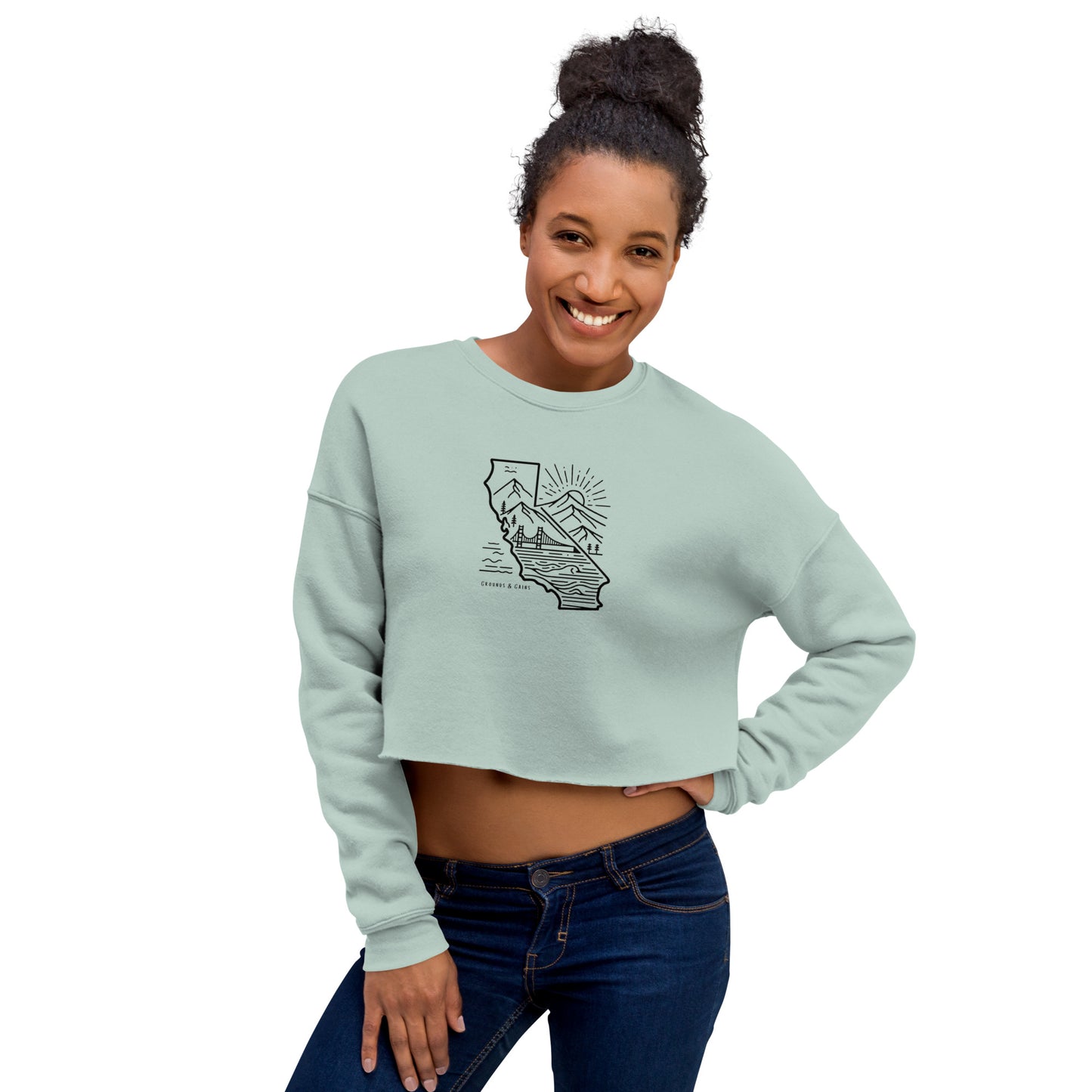 Vintage Cali Crop Top Sweater Women's